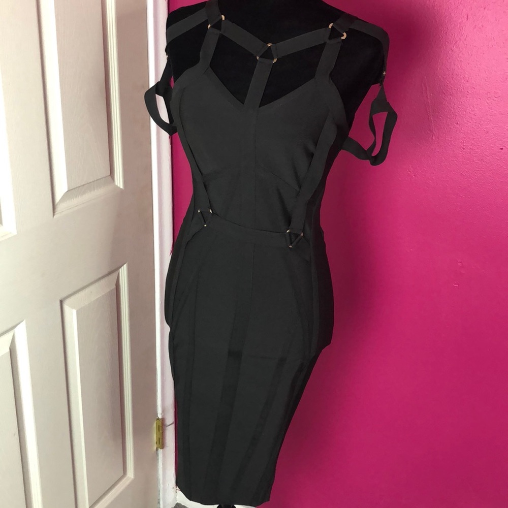 Black bondage dress